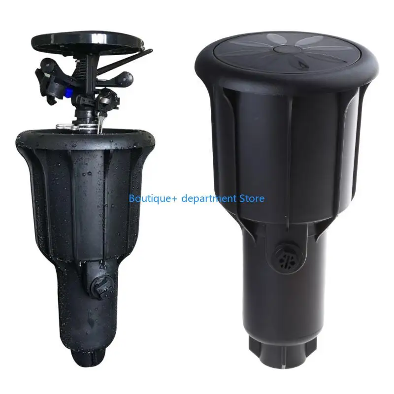 E1PD Irrigation Watering System Plastic Sprinklers Adjustable Rotating Nozzle Black