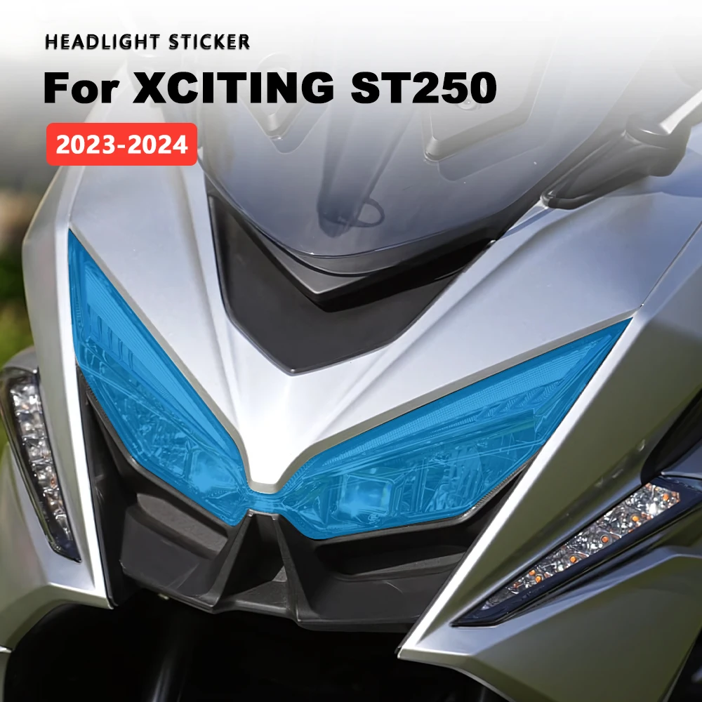

Clear Motorcycle Headlight Stickers Guard Headlamp Colorful Decals For Kymco XCITING ST250 ST 250 2023-2024 Modified Accessories
