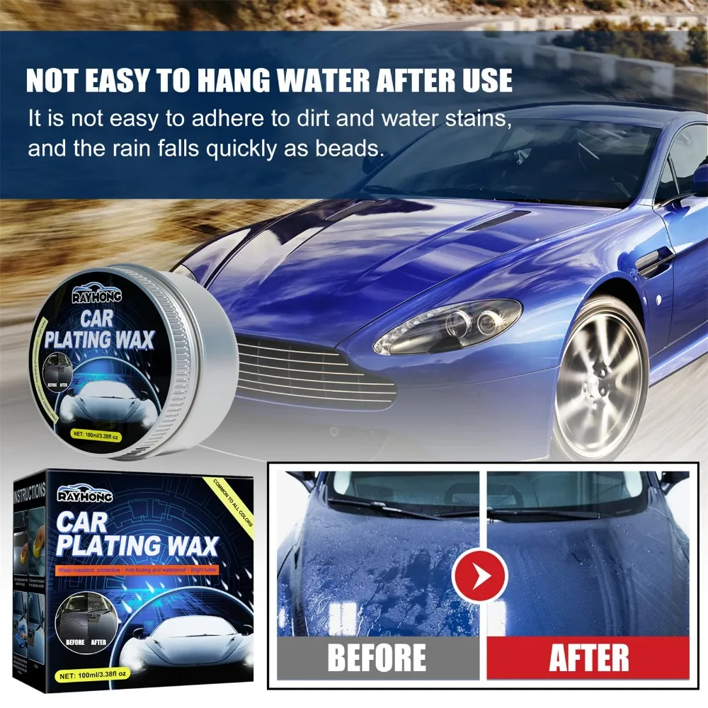 مجموعة طلاء كريستال شمع السيارة - تلميع معطف علوي سريع للحماية واللمعان الصلب بدون ماء