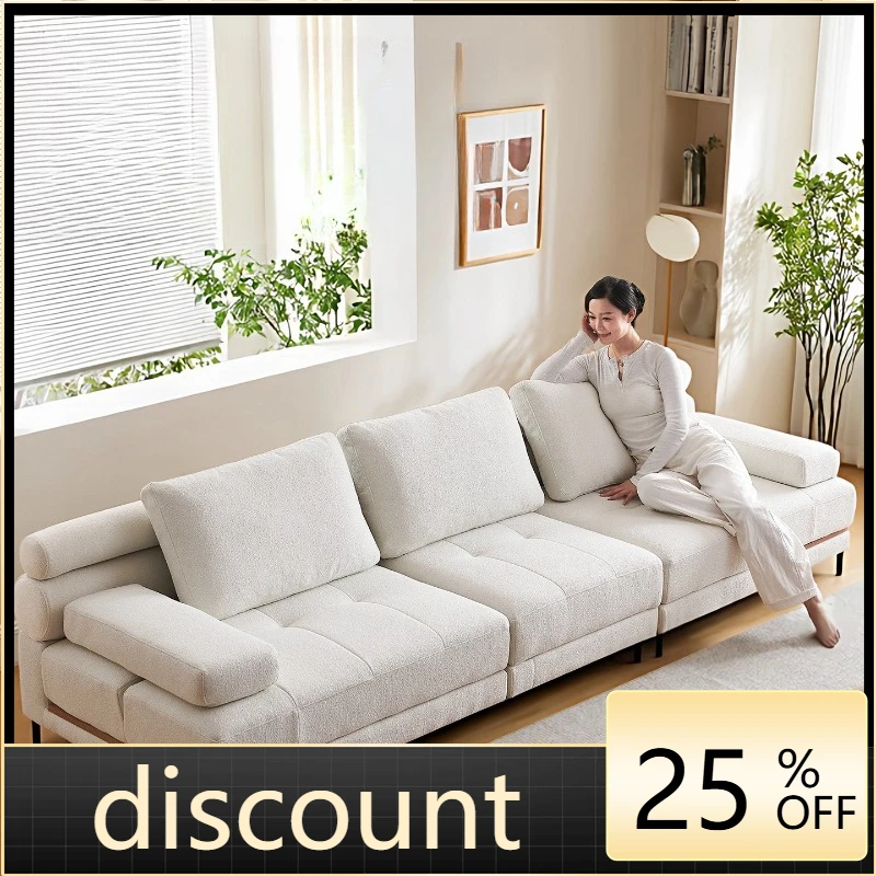 

LMM Cream Wind Dynamic Island Sofa Living Room Multifunctional Rotating Module