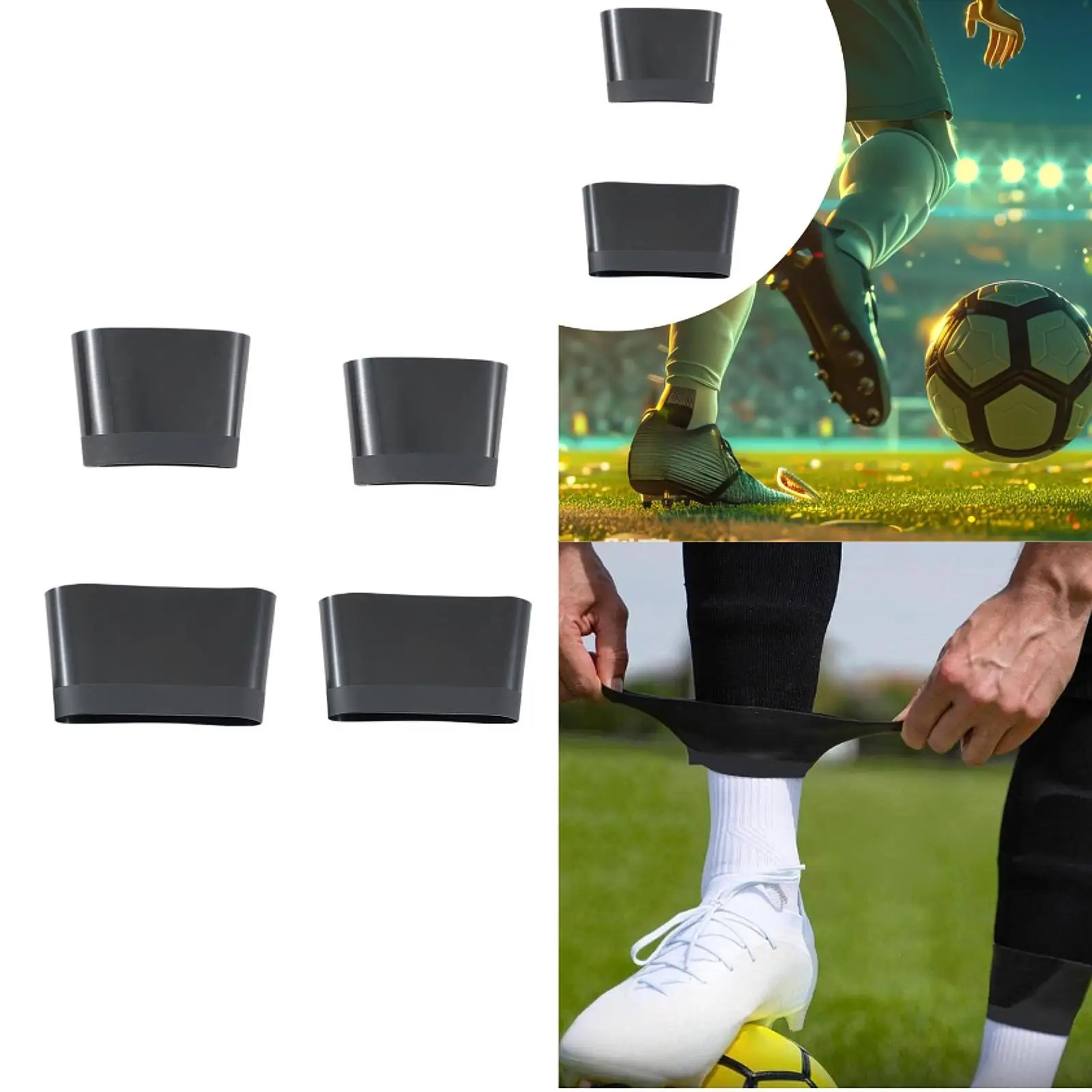 

Shin Guard Straps Shin Pad Holder Ankle Brace Belt Ankle Protector Soft Silicone Shin Fixed Strap for Kicking Ball Gym Riding