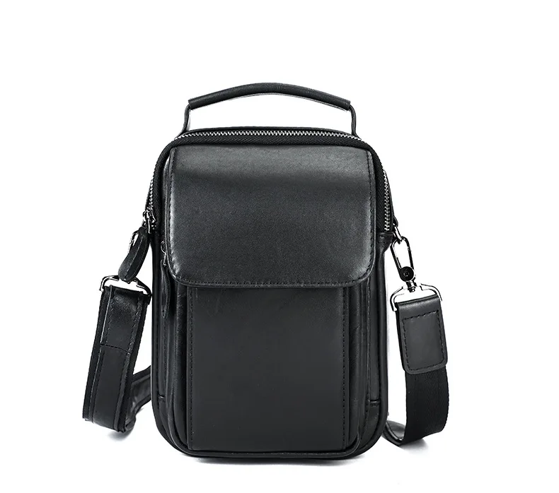 

Модная мужская сумка через плечо из натуральной кожи, повседневная мужская сумка-мессенджер из натуральной яловой кожи, мужская маленькая сумка на молнии, сумки на плечо, клатч