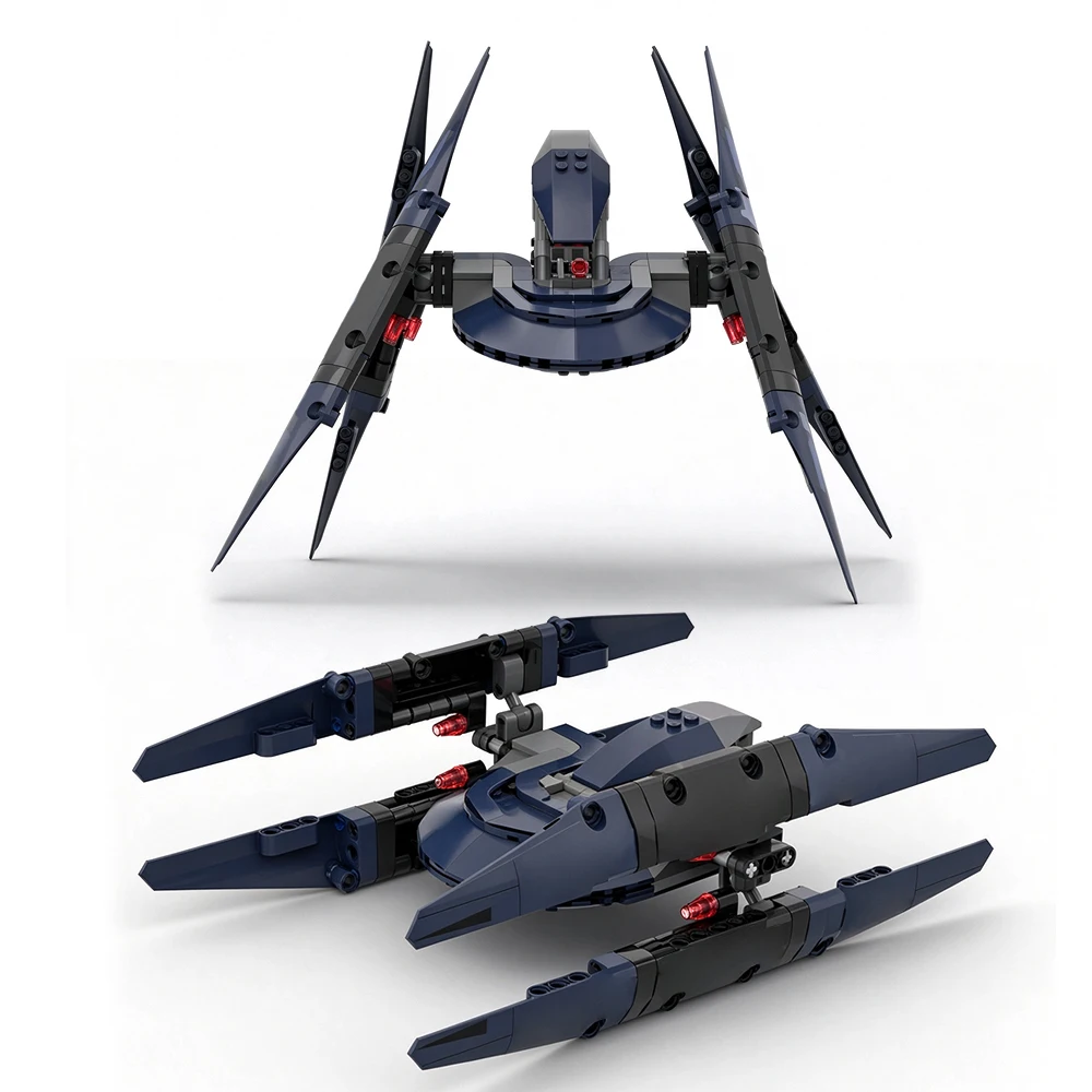 New MOC Space Series Self-Propelled Combat Robot Model Building Blocks DIY Modular Fighter Assembly Toy Adult Collectible Gift
