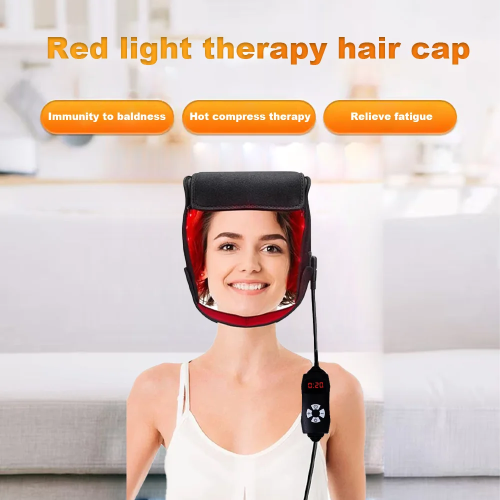 Hair Growth Cap 215pcs Red Light Therapy for Hair Fast Growth Infrared 630nm 460nm Regrowth Anti Hair Loss Relax Scalp Care