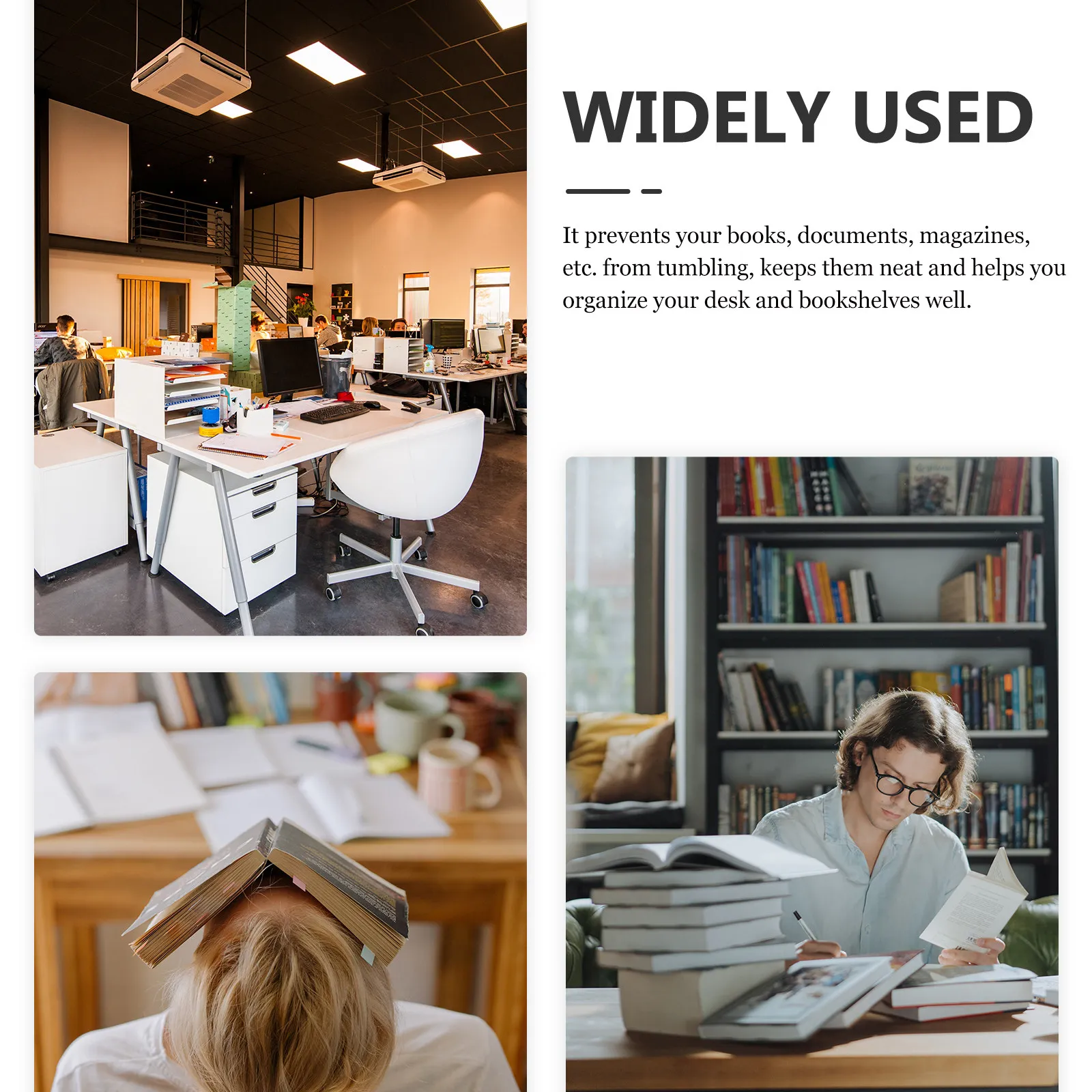 

2Pcs Metal Bookends Heavy Duty Bookends for Shelves Decorative Book Stoppers Non-Skid Book Holders for Desk Metal Bookend