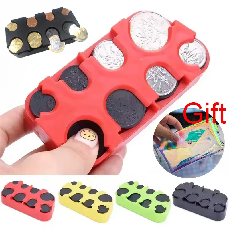 

Новый 8-ящик для хранения монет, креативный многоцветный дополнительный квадратный чехол в евро с простой модной водонепроницаемой сумкой для хранения