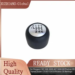 6 Speed Gear Shift Knob for Peugeot 307 308 3008 407 5008 807 Partner B9 Tepee Citroen C3 A51 C4 C4 Picasso C8 Berlingo
