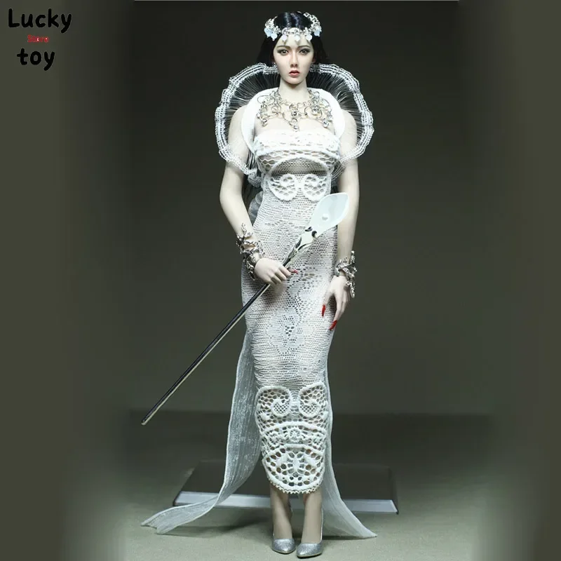 

1/6 Scale Lace White Dress Goddess of Water&moon Holiness Skirt for 12in Action Figure Toy Collection