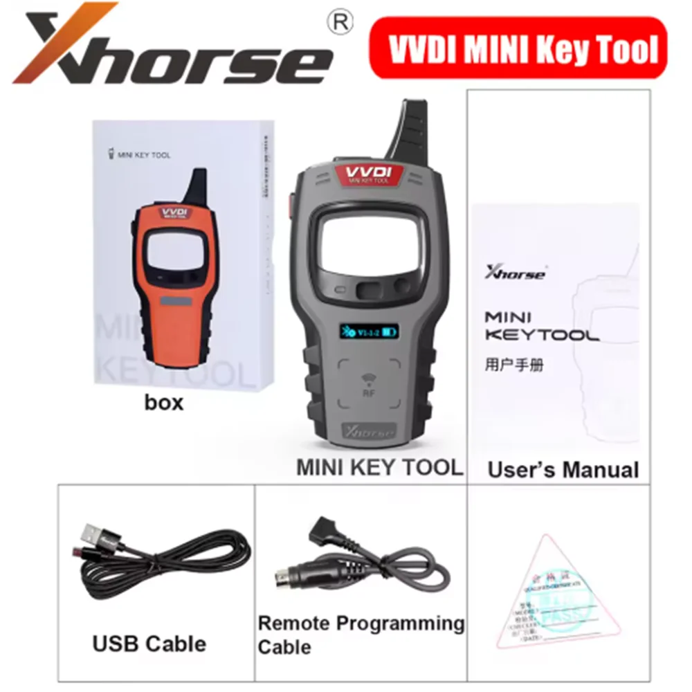 Xhorse VVDI MINI Key Tool Remote Programmer Free With Renew Cable Global Version Without ID48 Function and Without Token