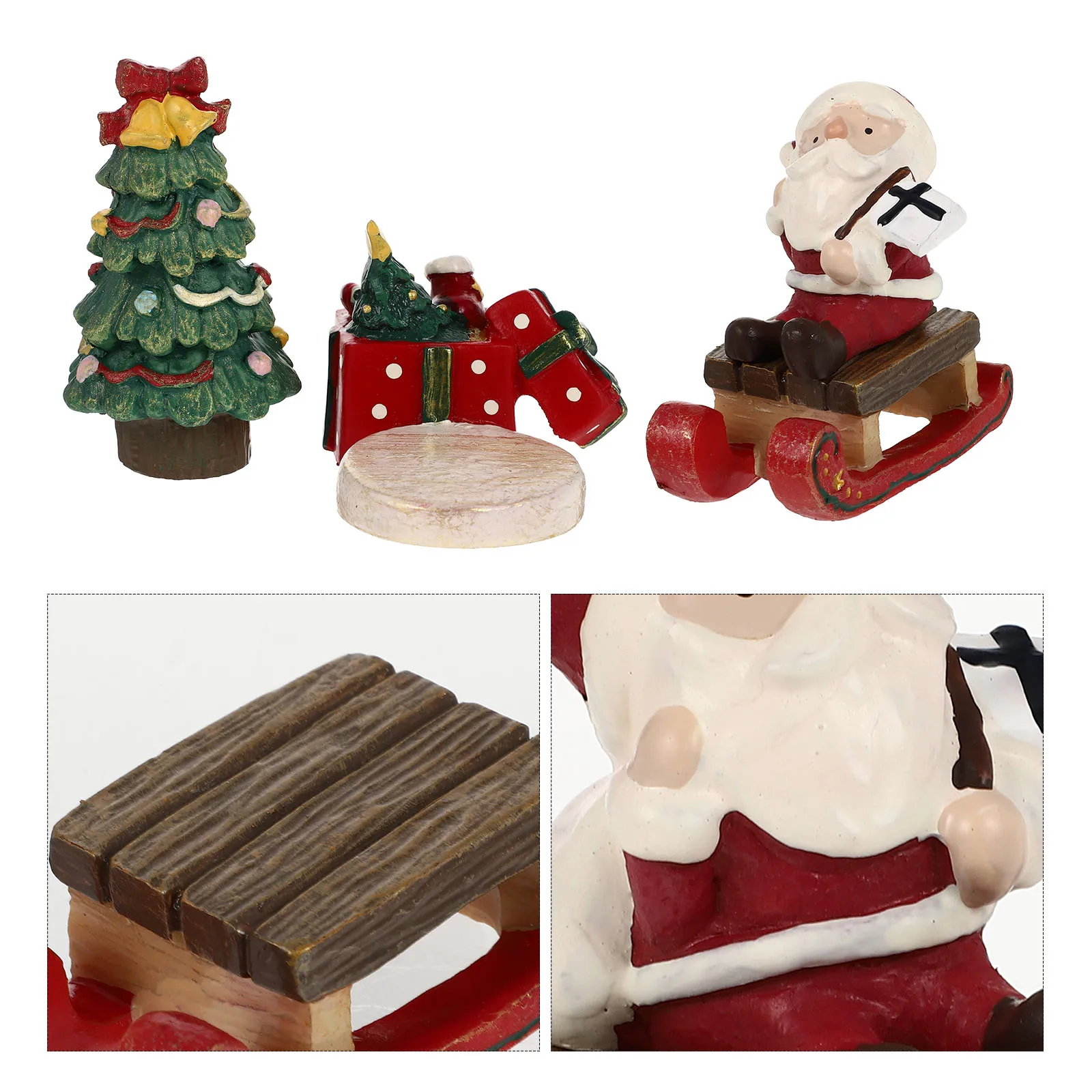 

Christmas Ornaments Garden Decoration Resin for Crafts Decorative Mini Present Holiday Decorations Tiny Figures