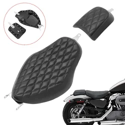 Motorcycle Black Front Rear Seat Cushion Cover Passenger Driver Pillow Two-Up Seat For Harley Sportster XL 48 883 1200 2004-2020