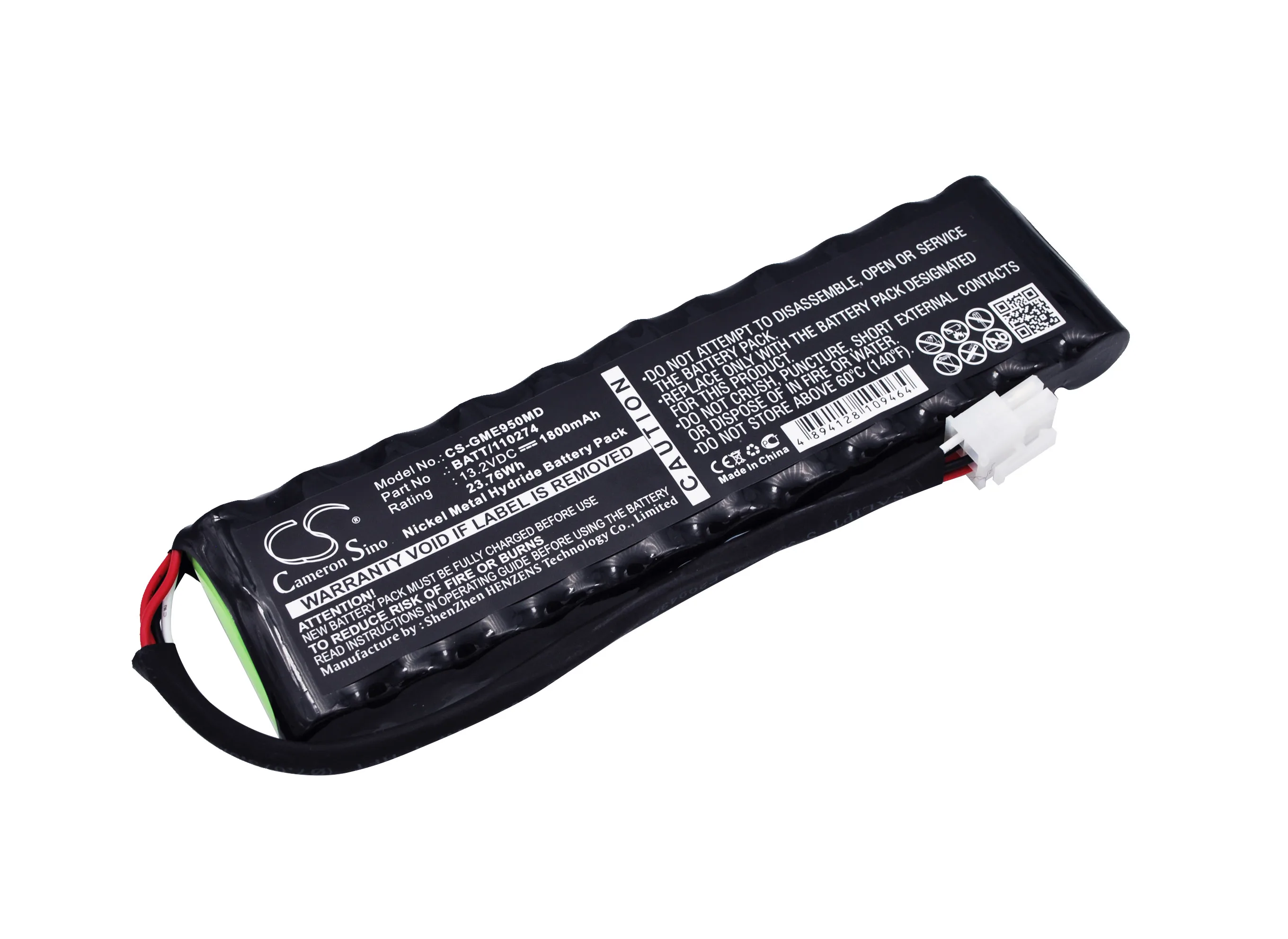 

CS 110274 413079-005 Rev C 1800mAh 13.2V Battery for Marquette Solar 9500 for GE Monitor Solar 9500,B11242,120274,BATT/110274