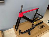 Black Red Bicycle Carbon Frame UD Matt UCI T1100 Carbon Bike Frame Disc Alex 142x12 100x12mm Road Cycling Frame with Handlebar