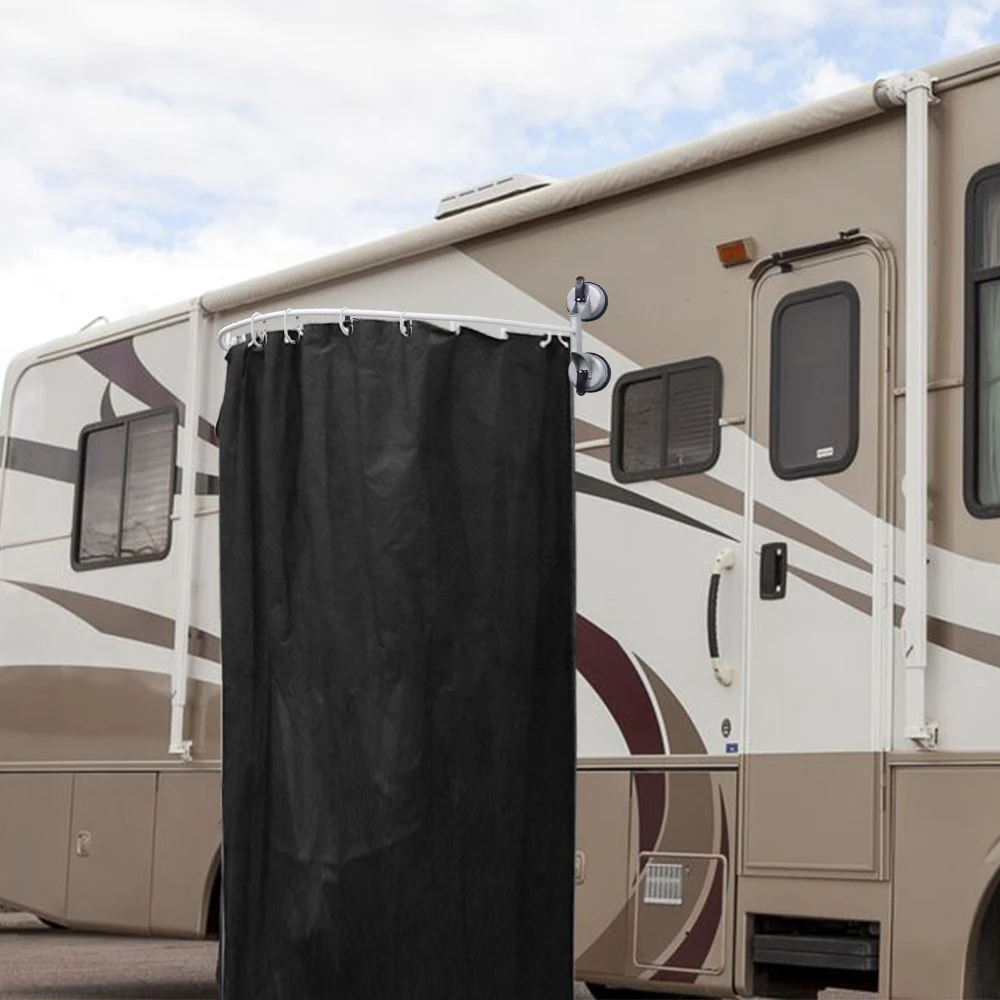 Portable Caravan Camping Outdoor Shower Cabin / Cubicle Kits With Suction Cups & Rod & Shower Curtain For Motorhomes