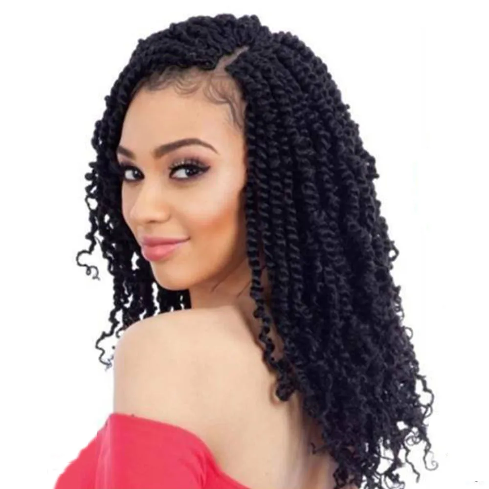 Extensiones de Cabello sintético de ganchillo, postizo de 8 pulgadas, 30 raíces, Passion Twist