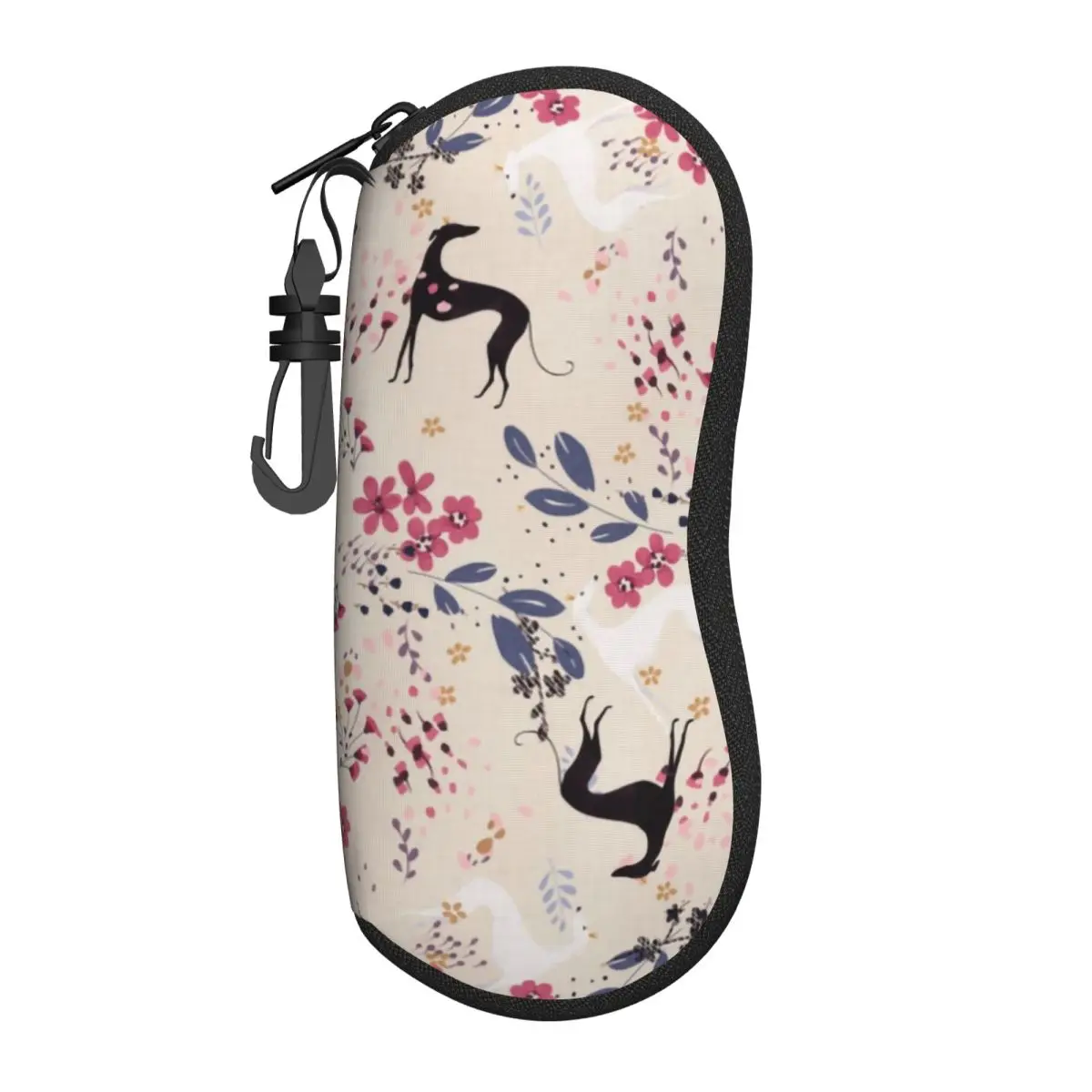 Custom Sighthound Flower Love Glasses Case Stylish Greyhound Whippet Dog Shell Eyeglasses Case Sunglasses Box