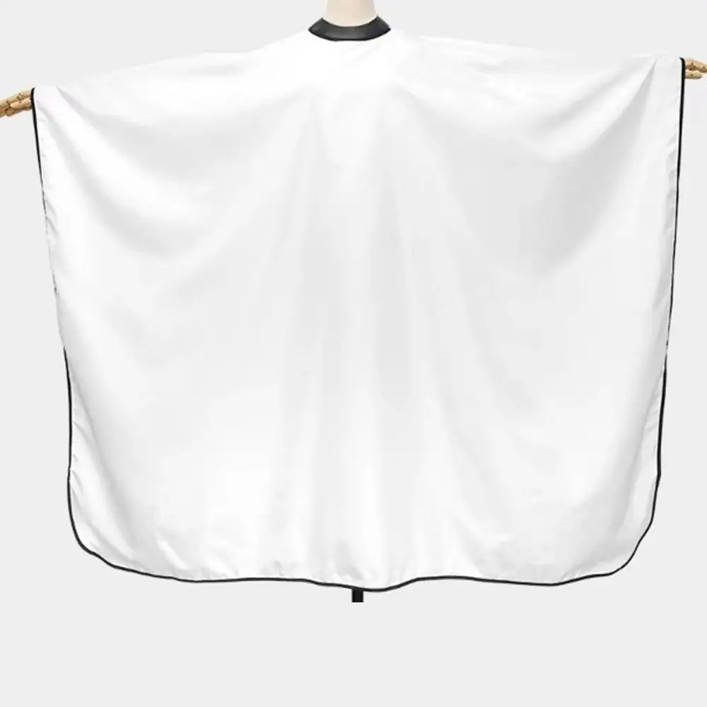 Waterproof Silicone Neckline Gown Silicone Collar Anti-Static Collar Barbershop Cape Long Sleeve Adjustable Buckle