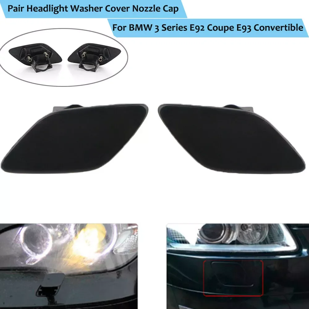 

Front Bumper Headlight Washer Nozzle Spray Jet Cap Cover For BMW 3 Series E92 E93 2006-2010 61677171659 61677171660