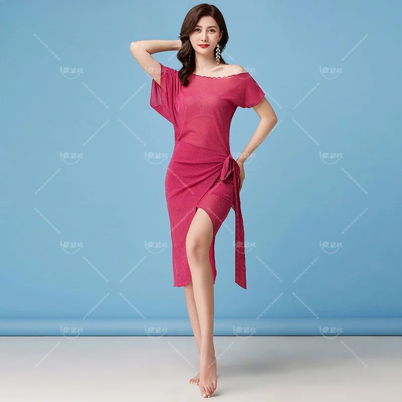 

Дешевый Женский костюм для танца живота из серебристой сетки, 2 предмета, одежда для восточных танцев, тонкая танцевальная одежда с коротким рукавом, черный дизайн на лето