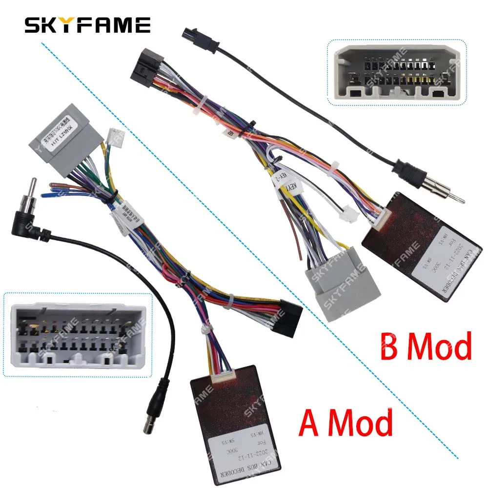 SKYFAME Car 16pin Wiring Harness Adapter Canbus Box For Pacifica Patriot Chrysler 300C Jeep Wrangler Dodge Grand Voager