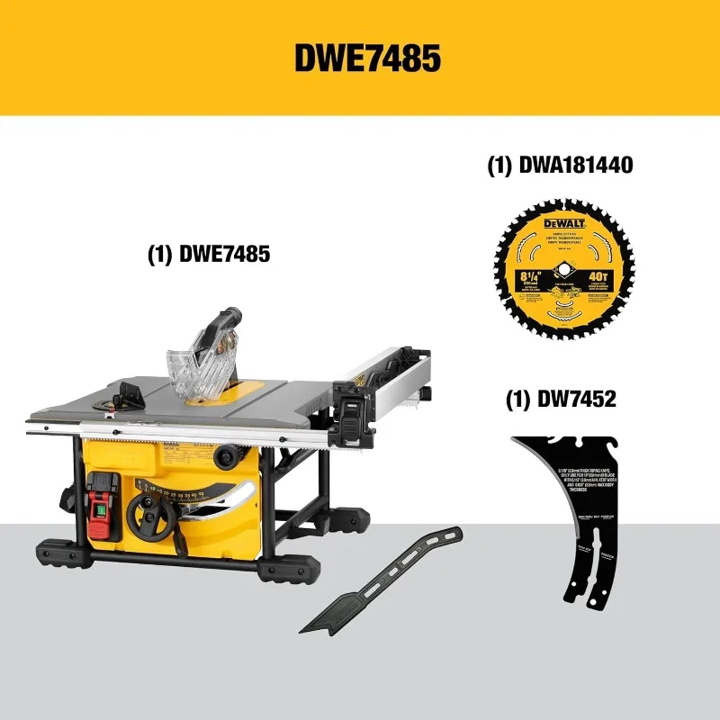 Table Saw for Jobsites, 8-1/4 Inch, 15 Amp (DWE7485)