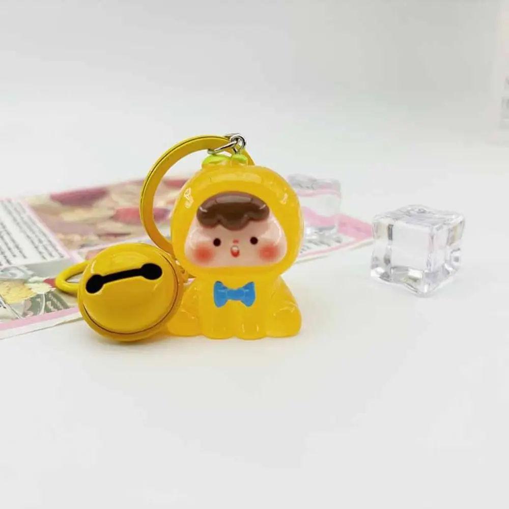 Mini Resin Grain Duomei Keychain Luminous Kawaii Fruit Bell Keychain Fashion Cute Grain Duomei Bag Pendant Car Key