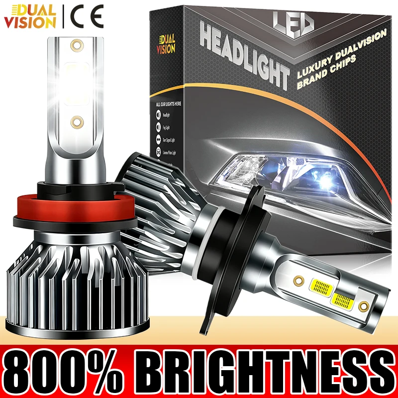 

H7 H11 H4 Hi/Lo H1 H3 H8 H9 9005 9006 HB3 HB4 9012 HIR2 LED Car Headlight Bulb CANBUS 6000K White COB Chips Auto Fog Lights 12V