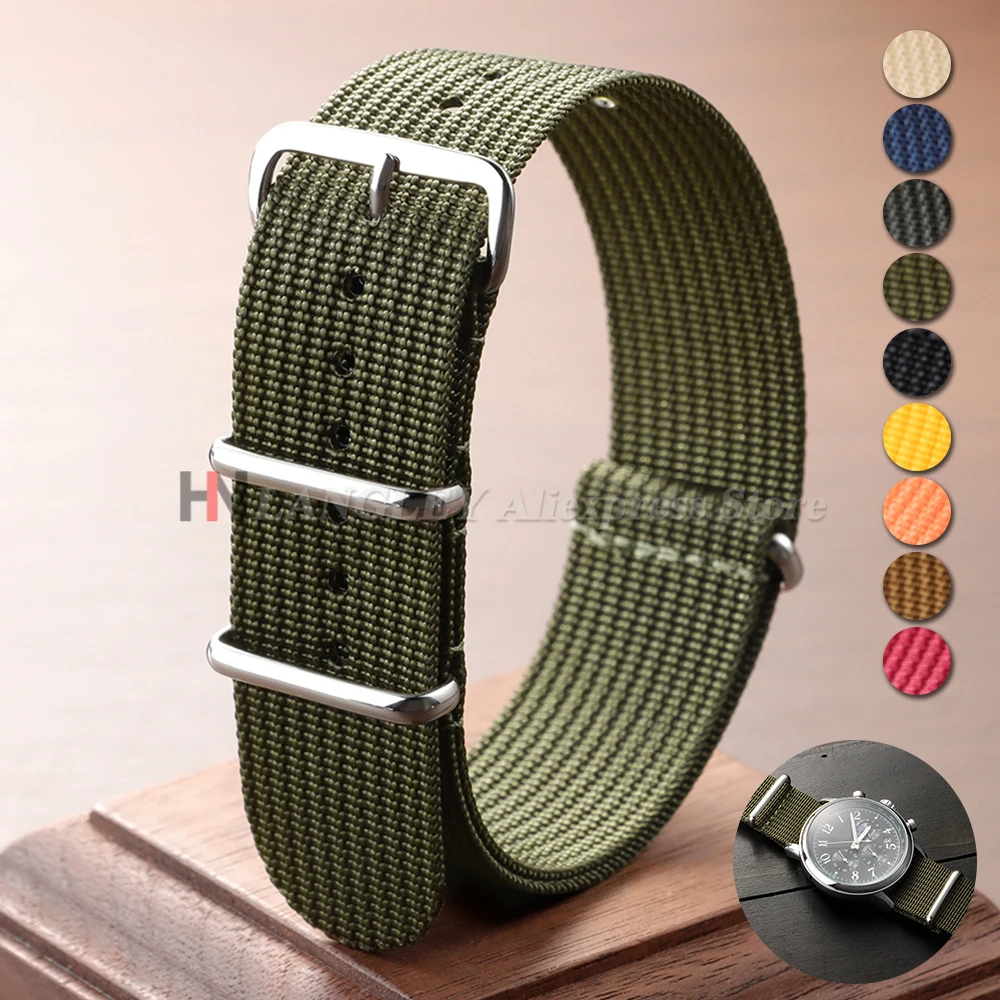 Neues geripptes Nylon-Uhrenarmband für Omega 20 mm, 22 mm, 18 mm, hochwertiges Armband für Seiko-Armee-Militärarmband, Sport-Armbänder
