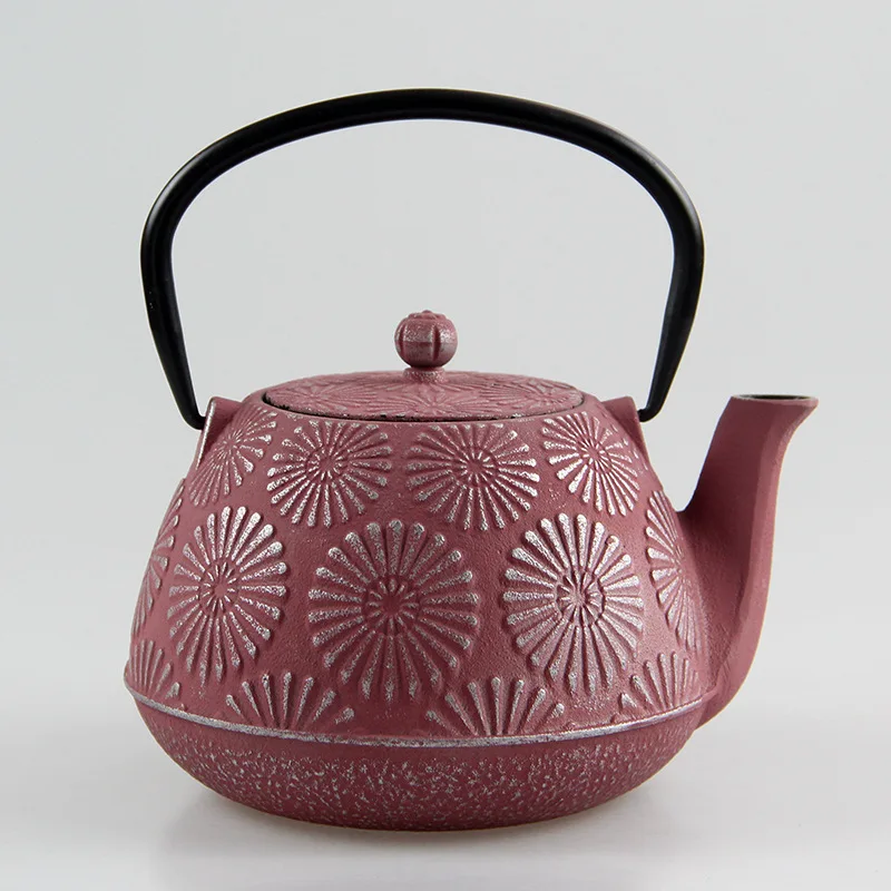 

1.2L Cast Iron Teapot for Boiling Water Brewing Tea, for Drinking Decoration In A Health Bar Puer Tea Set Kettle Round Smooth