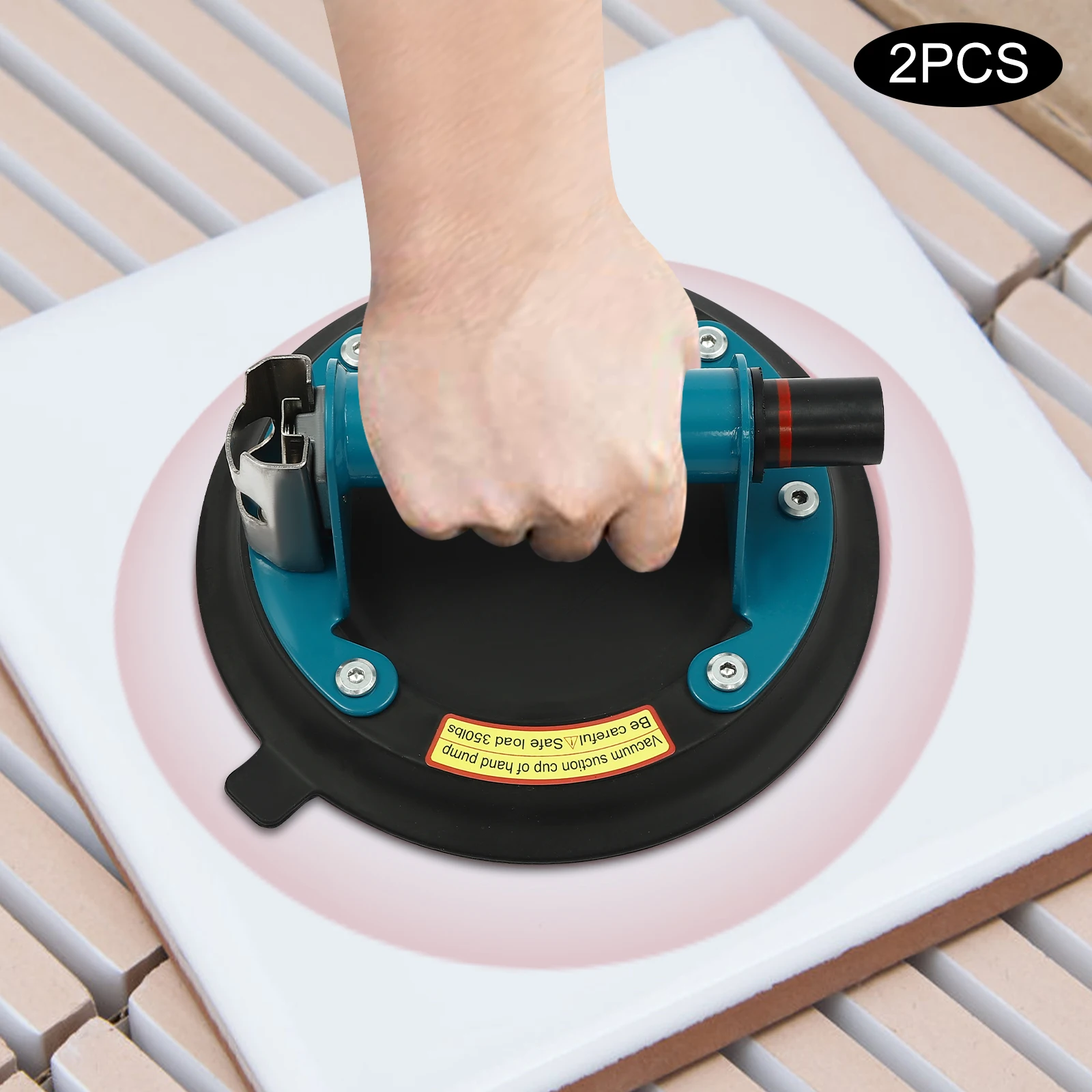 

Heavy Duty 8" Vacuum Suction Cups - 350lb Lift Capacity, 2-Pack for Glass, Granite, Tile & Furniture Moving