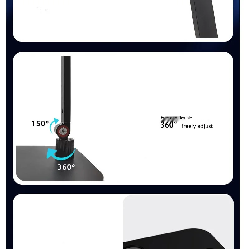 Legierungs-Handy-Tablet-Ständer, faltbarer Desktop-Halter, Anti-Wackel für 13-Zoll-Bildschirme, Live-Streaming, Gaming – Detail 14