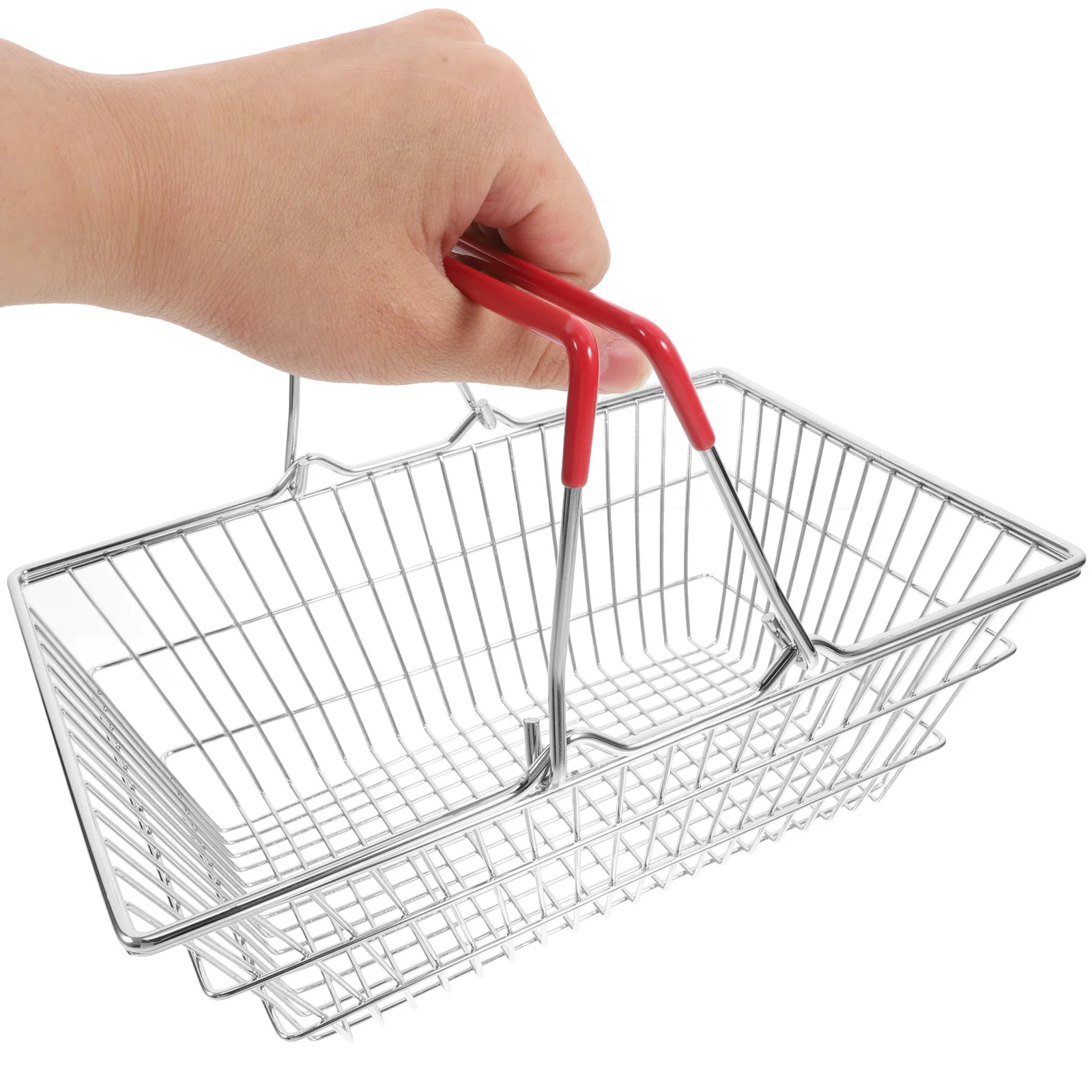 Mini compras para crianças, armazenamento de metal, durável, carrinho de mão para crianças, carrinho de compras, fingir jogar, acessórios de supermercado