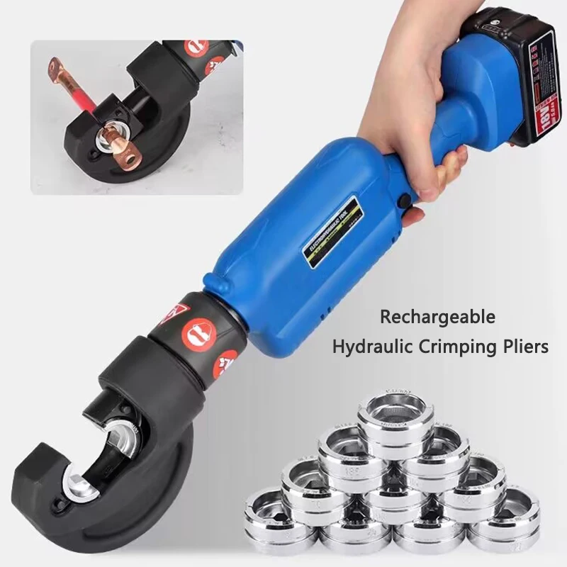 Electric Hydraulic Pliers EA-300/400B Rechargeable Portable Lithium battery Copper Aluminum Terminal Wire Crimping Pliers