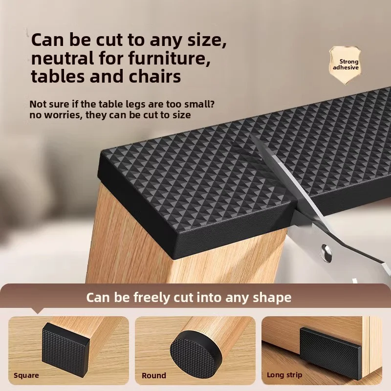 Thicken Non Slip Furniture Pads Self Adhesive Rubber Mute Mats Table Chair Foot Protection Pad Bumper Anti-Slip Pad DIY Shape view 4