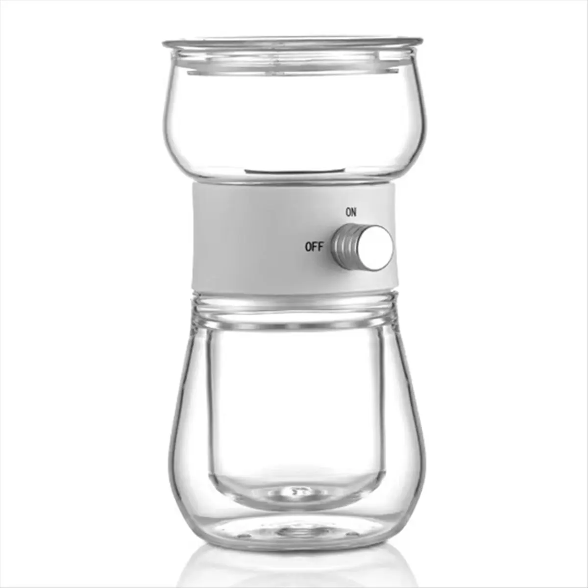 AA1281~240ml Glass Tea Pot Set with One-Key Separation, Stainless Steel Filter and Travel Tea Infuser,Ideal for Steaming Tea