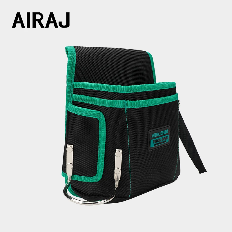 Airaj กระเป๋าคาดเอวชุดกล่องเครื่องมือ, กระเป๋าคาดเอวผ้าอ๊อกซ์ฟอร์ดฮาร์ดแวร์พิเศษกระเป๋าคาดเอวช่างไฟฟ้าหนาทนทานต่อการฉีกขาด