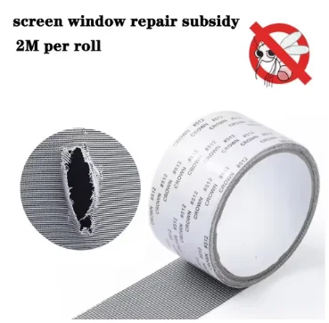 Strong Waterproof Self-Adhesive Window Screen Repair Mesh Tape for Covering Holes Tears Anti-Insect Mosquito Net Door Fix Patch
