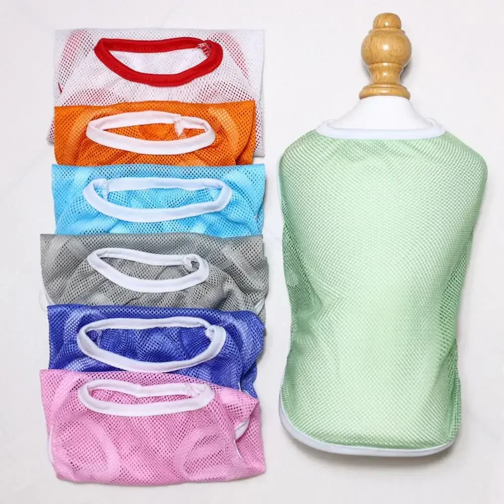 

Summer Pet Vest Breathable Solid Color Mesh Medium Dog Vest Comfortable Exquisite Polyester Lightweight Cat Shirt Pet Supplies