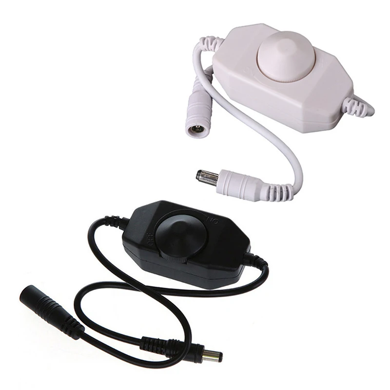 DC 12V 24V Stepless Knob LED Dimmer Switch Controller for 3528 5050 Single Color LED Strip Light Dimmer Adjust Brightness
