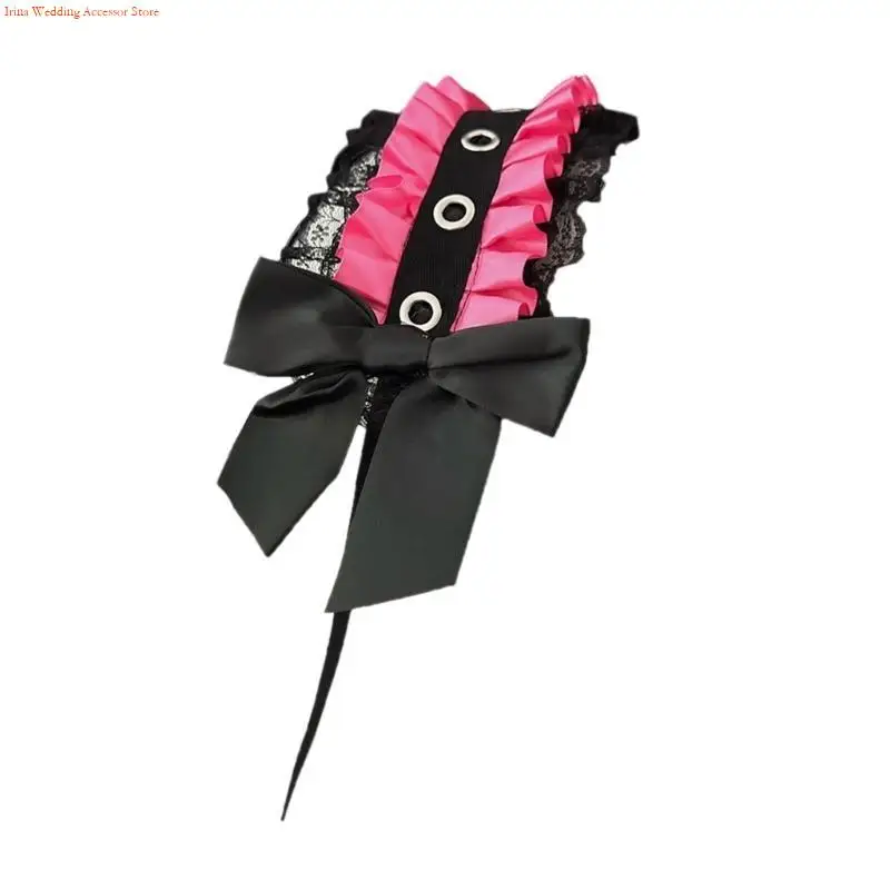 G92D Elastic Headbands With Bows Accent Soft Fabric For Sensitive Skin Daily Wear