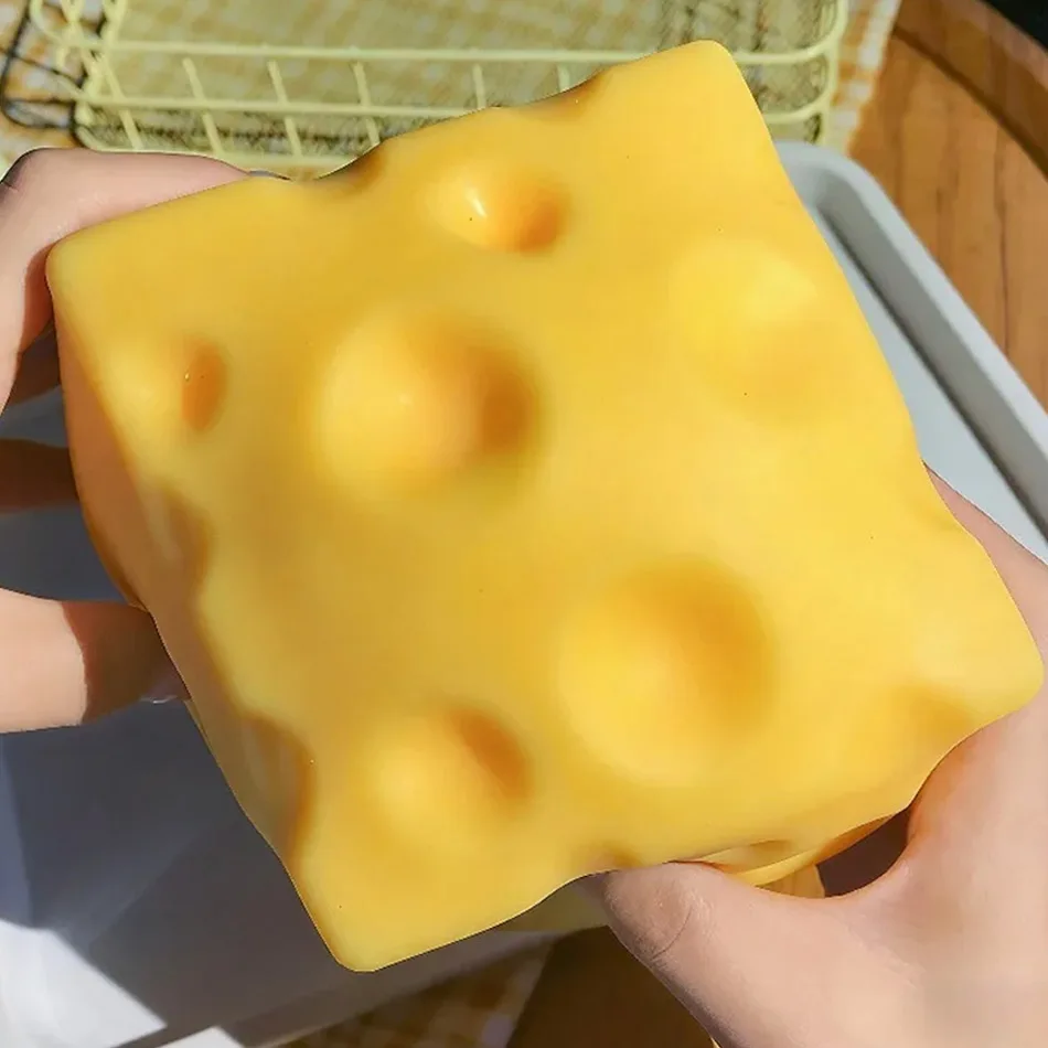 【Sonderangebot Squishy-Spielzeug】 Butterstangen, Würfel, Käseblöcke & Gelbe Enten, Handquetsch-Fidget-Spielzeug, Stressabbau-Geschenk – Detail 9
