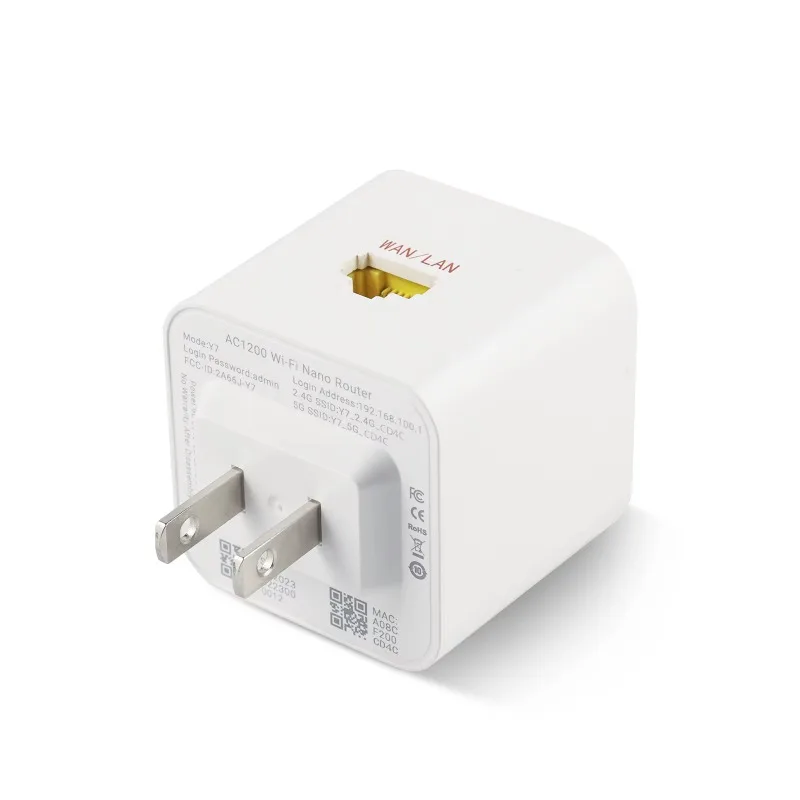 For Multi-Functional Dual Band 1200Mbps Portable WiFi5 Router Mini Modem AC1200 Wireless Repeater Firewall 64-Device Support