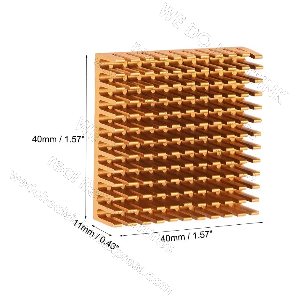 40x40x11mm Gold Heatsink 1.57