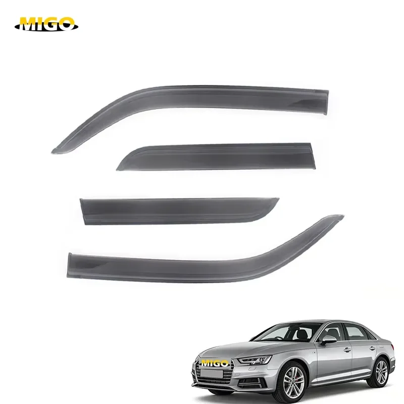 Deflector de Viento y Lluvia para Ventanas de Auto, Acrílico, para Audi A4 B9 2017-2023, Alta Claridad, Accesorios Exteriores Duraderos para Auto