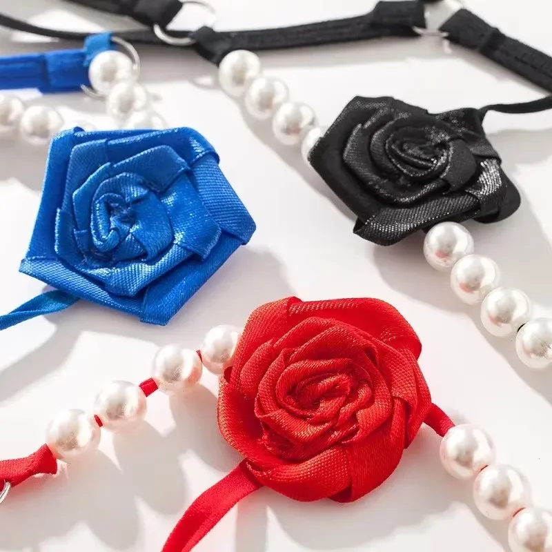 

Beading Women Sexy Panties Rose Ladies Underwear Thin-Strap Female G-String Pearl Massage Pants Open Crotch Woman Lingerie Thong