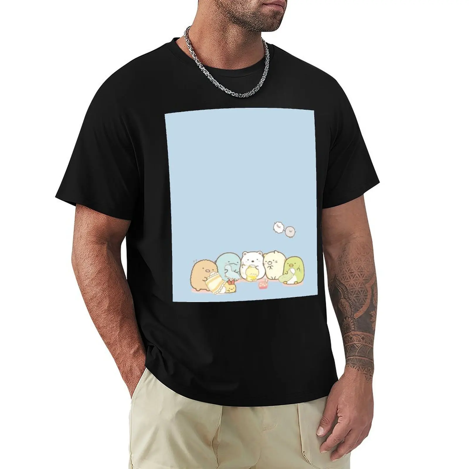

Sumikko gurashi with their toys T-Shirt Work Duty Casual T-Shirt