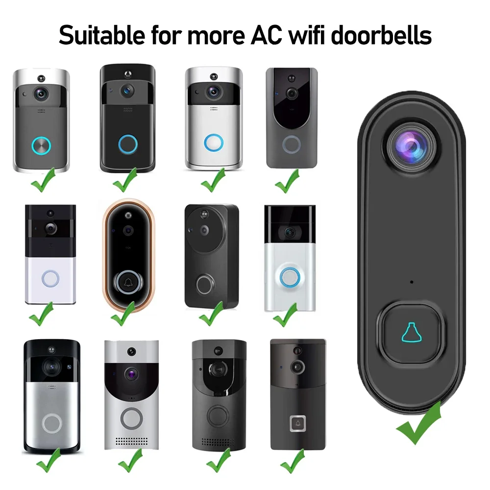 Adaptador de alimentação universal para WiFi Smart Video Campainha Cam, Intercom Door Bell Ring, AC 120V-230V para AC 16V-24V, UE US UK