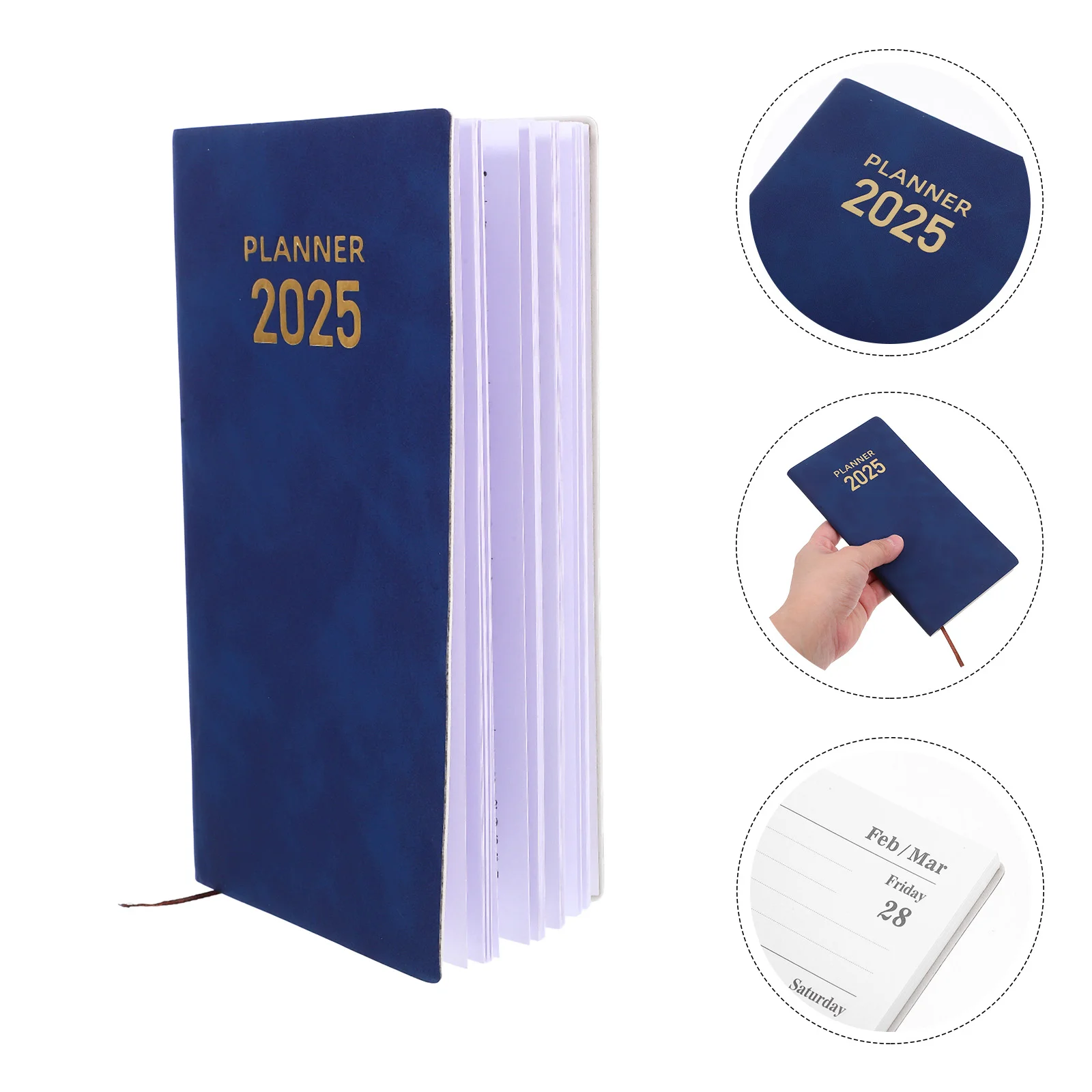 Agenda Book The Notebook Portable Planner Writing Household Organizer Tracker Monthly 2025 Academic Paper Work