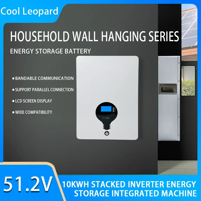 51.2V 100Ah LiFePo4 Battery,Household wall-mounted energy storage solar power supply system 5KWH standby power supply