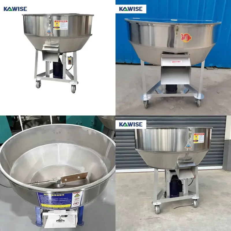 Flat Bottom Stainless Steel Feed Mixer High Capacity for Poultry Cattle Sheep Fish Animal Feed Production